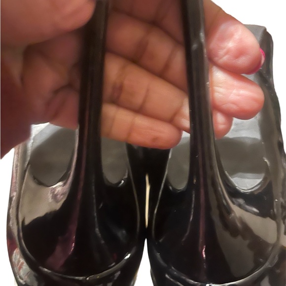 Patent Leather Knee High Boots Stilettos Black Women’s 7 1/2 Sexy Side Zipper . - Picture 6 of 7
